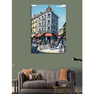 Kanvas Tablo Köşebaşı Ve Bina 70x100 cm
