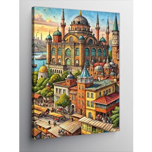 Kanvas Tablo Büyük Cami Ve Şehir 100x140 cm