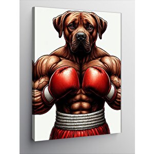 Kanvas Tablo Kaslı Boksör Köpek 50x70 cm