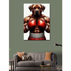 Kanvas Tablo Kaslı Boksör Köpek 50x70 cm