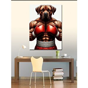 Kanvas Tablo Kaslı Boksör Köpek 50x70 cm