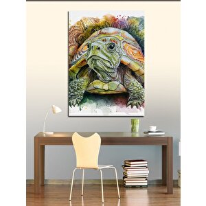 Kanvas Tablo Sevimli Kaplumbağa 100x140 cm