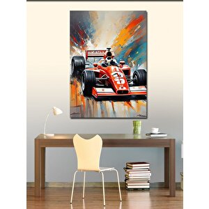 Kanvas Tablo Retro Formula 1 Aracı 70x100 cm