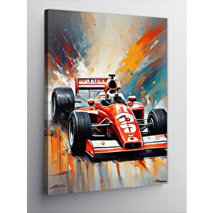 Kanvas Tablo Retro Formula 1 Aracı 50x70 cm
