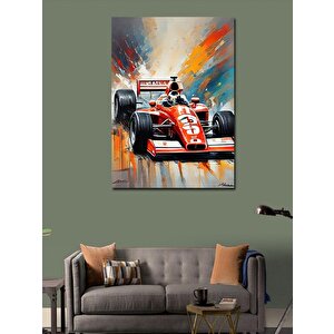 Kanvas Tablo Retro Formula 1 Aracı 50x70 cm