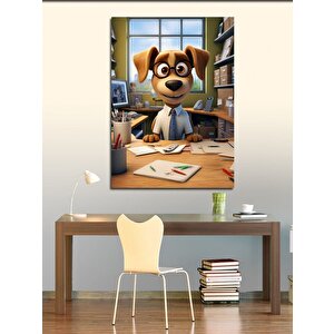 Kanvas Tablo Çalışan Köpek 100x140 cm