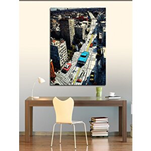 Kanvas Tablo Şehir Ve Arabalar 100x140 cm
