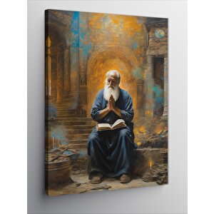 Kanvas Tablo Dua Eden Yaşlı Adam 100x140 cm