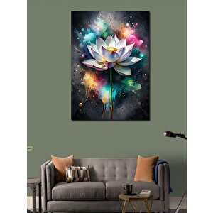 Kanvas Tablo Işıltılı Çiçek 100x140 cm