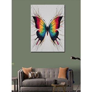 Kanvas Tablo Renkli Kelebek 100x140 cm
