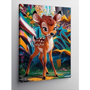 Kanvas Tablo Renkli Fon Sevimli Ceylan 50x70 cm