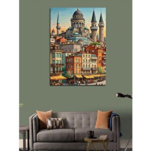 Kanvas Tablo Cami Ve Şehir