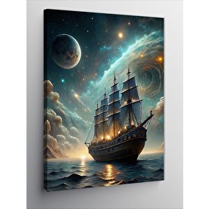 Kanvas Tablo Karsan Gemisi Ve Ay 100x140 cm