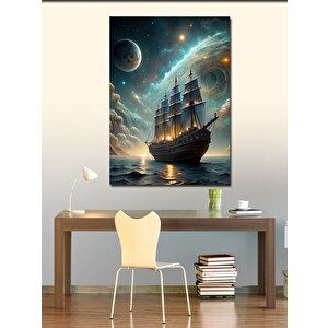 Kanvas Tablo Karsan Gemisi Ve Ay 100x140 cm