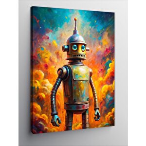 Kanvas Tablo Sevimli Robot 100x140 cm