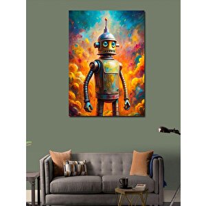 Kanvas Tablo Sevimli Robot 100x140 cm
