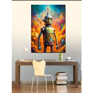 Kanvas Tablo Sevimli Robot 100x140 cm