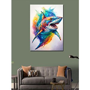 Kanvas Tablo Renkli Köpekbalığı 70x100 cm