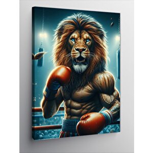 Kanvas Tablo Boksör Aslan 50x70 cm