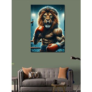Kanvas Tablo Boksör Aslan 50x70 cm