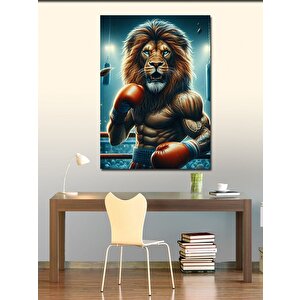 Kanvas Tablo Boksör Aslan 50x70 cm