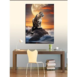 Kanvas Tablo Deniz Ve Kaplan 50x70 cm