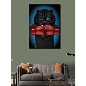 Kanvas Tablo Boksör Kedi 100x140 cm