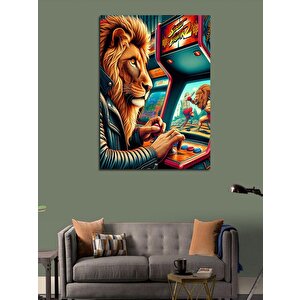 Kanvas Tablo Aslan Ve Street Fighter 2 70x100 cm