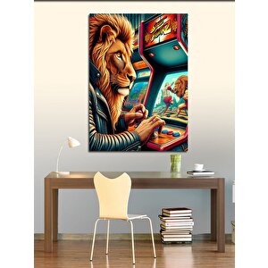 Kanvas Tablo Aslan Ve Street Fighter 2 50x70 cm