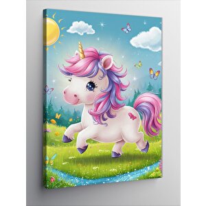 Kanvas Tablo Sevimli Yavru Unicorn 70x100 cm