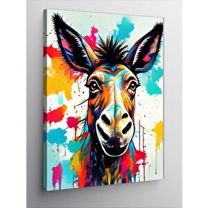 Kanvas Tablo Sevimli Eşek 50x70 cm