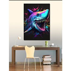 Kanvas Tablo Renkli Köpekbalığı 70x100 cm