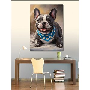 Kanvas Tablo Sevimli Pug Cinsi Köpek 70x100 cm