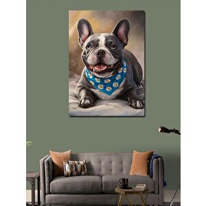 Kanvas Tablo Sevimli Pug Cinsi Köpek 100x140 cm