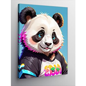 Kanvas Tablo Sevimli Panda 100x140 cm