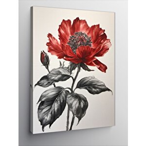 Kanvas Tablo Kırmızı Çiçek 70x100 cm