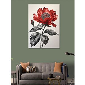 Kanvas Tablo Kırmızı Çiçek 70x100 cm