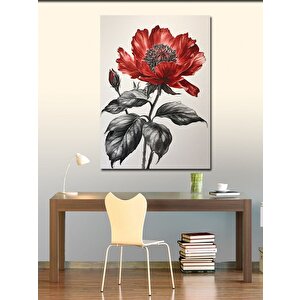 Kanvas Tablo Kırmızı Çiçek 70x100 cm