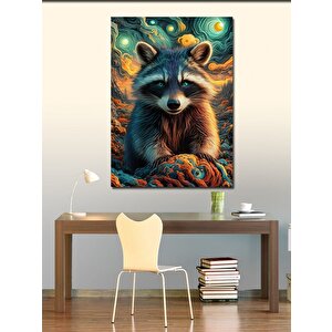 Kanvas Tablo Sevimli Rakun 100x140 cm