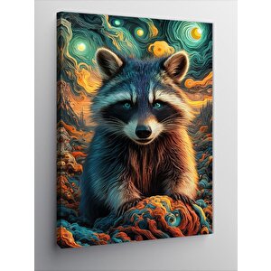 Kanvas Tablo Sevimli Rakun 50x70 cm