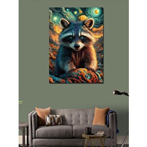 Kanvas Tablo Sevimli Rakun 50x70 cm
