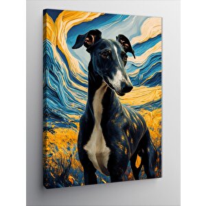 Kanvas Tablo Tarladaki Avcı Köpek 70x100 cm
