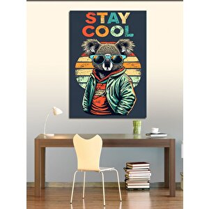 Kanvas Tablo Sevimli Koala Stay Cool 50x70 cm