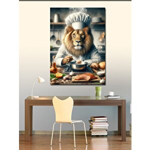 Kanvas Tablo Yemek Yapan Aslan 70x100 cm