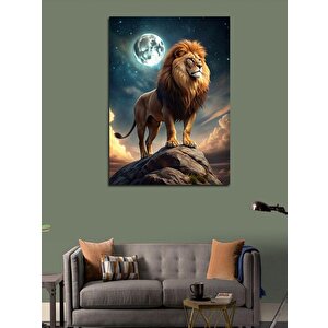 Kanvas Tablo Dolunay Ve Aslan 70x100 cm