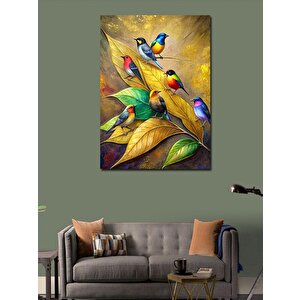 Kanvas Tablo Yapraklardaki Kuşlar 70x100 cm