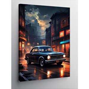 Kanvas Tablo Siyah Klasik Araba 70x100 cm
