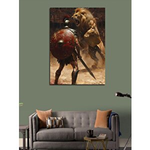 Kanvas Tablo Arenadaki Aslan 50x70 cm