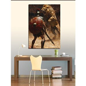 Kanvas Tablo Arenadaki Aslan 50x70 cm