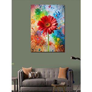 Kanvas Tablo Kırmızı Çiçek 70x100 cm